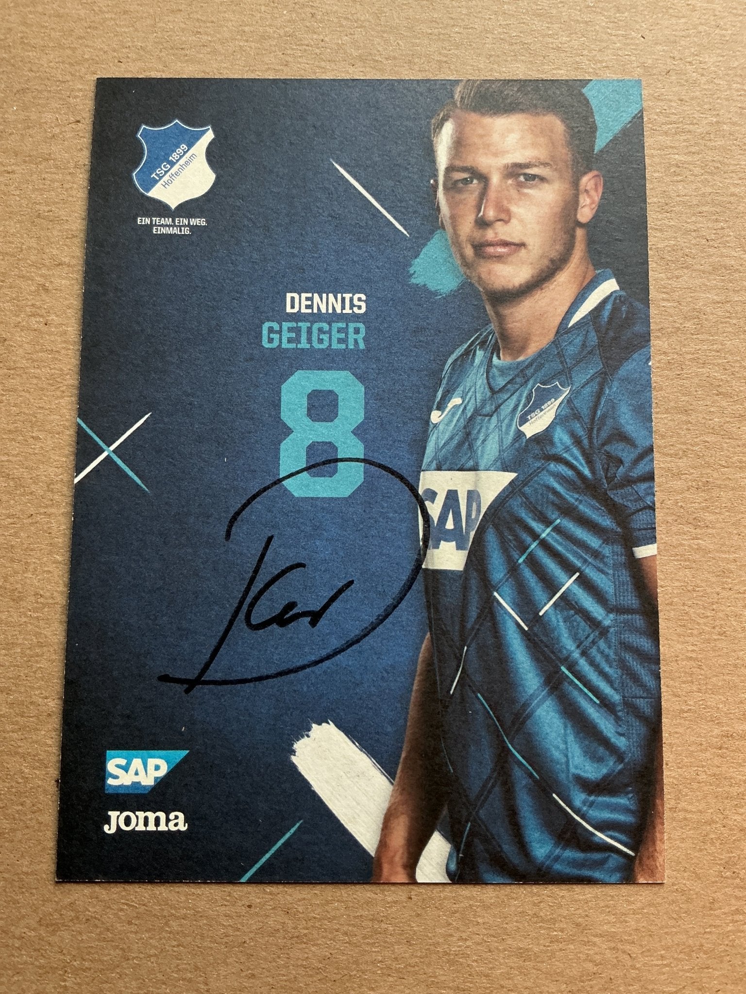 Dennis Geiger, Germany 🇩🇪 TSG 1899 Hoffenheim 2019/20 hand signed - Autographs-World