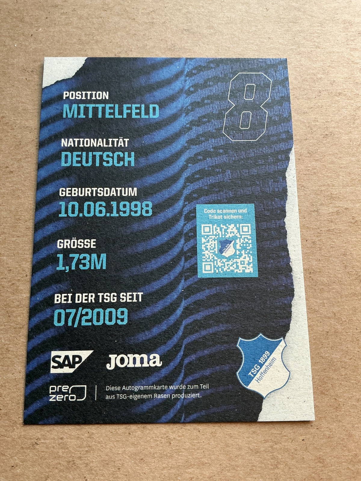 Dennis Geiger, Germany 🇩🇪 TSG 1899 Hoffenheim 2021/22 hand signed - Autographs-World