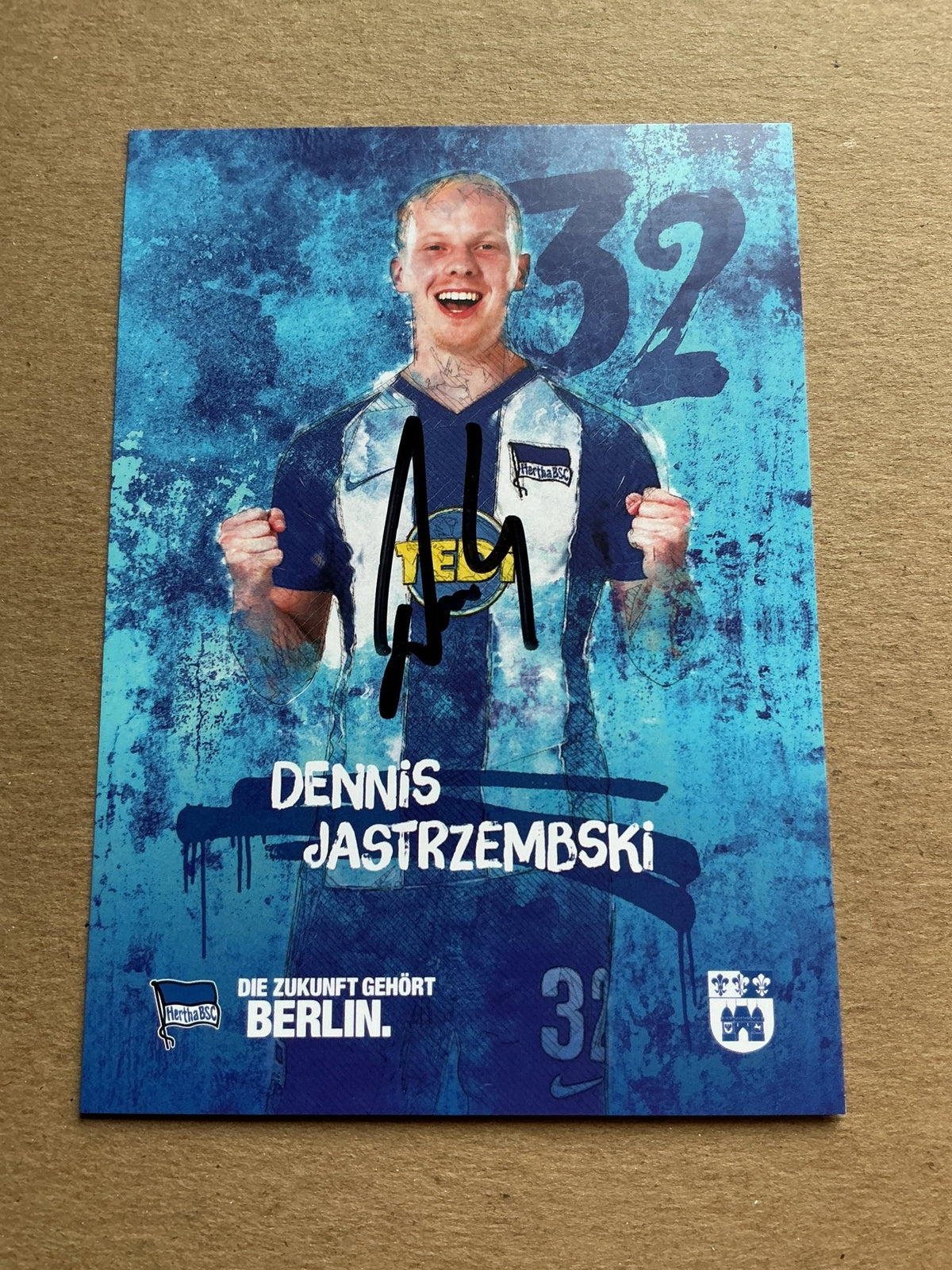 Dennis Jastrzembski, Germany 🇩🇪 Hertha BSC Berlin 2019/20 hand signed - Autographs-World