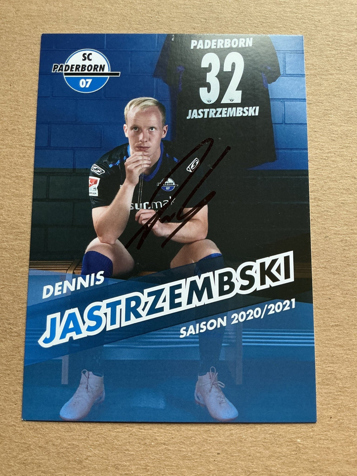 Dennis Jastrzembski, Germany 🇩🇪 SC Paderborn 07 2020/21 hand signed - Autographs-World