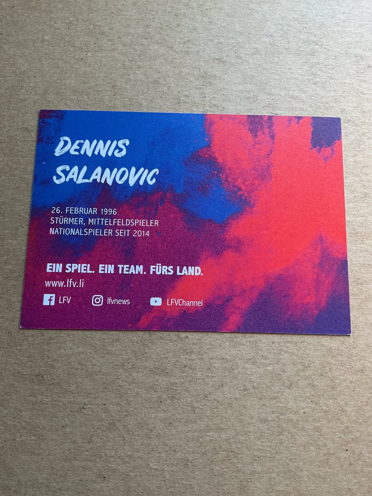Dennis Salanovic, Liechtenstein 🇱🇮 2025 hand signed - Autographs-World