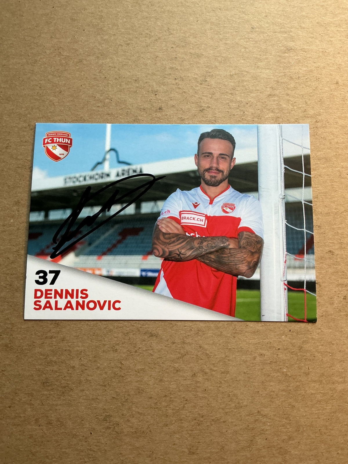 Dennis Salanovic, Liechtenstein 🇱🇮 FC Thun 2020/21 hand signed - Autographs-World