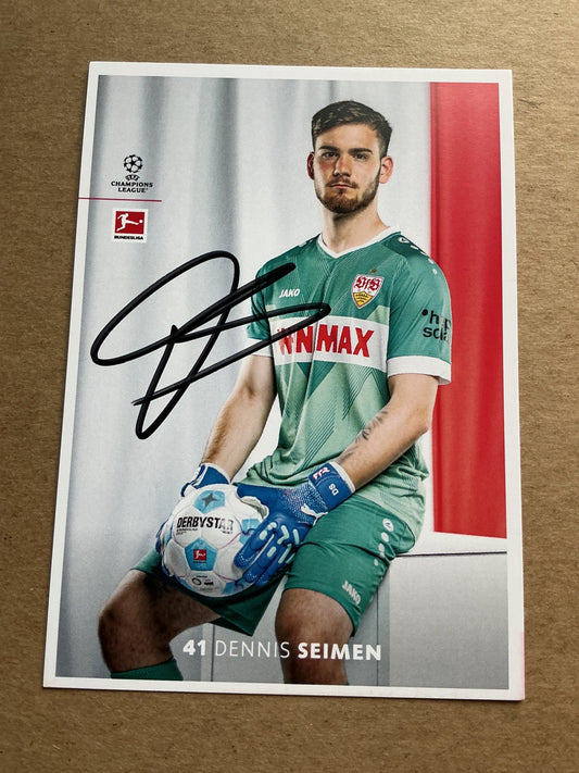 Dennis Seimen, Germany 🇩🇪 VfB Stuttgart 2024/25 hand signed - Autographs-World