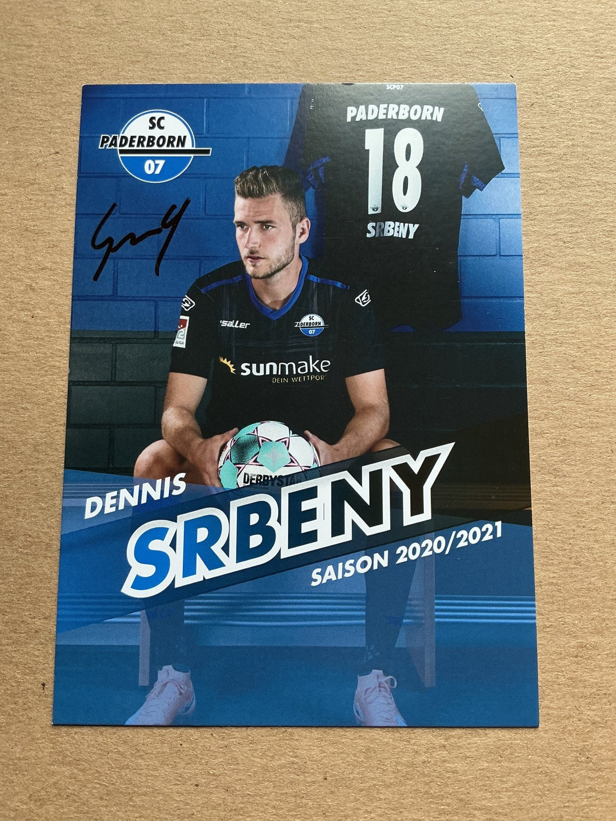 Dennis Srbeny, Germany 🇩🇪 SC Paderborn 07 2020/21 hand signed - Autographs-World