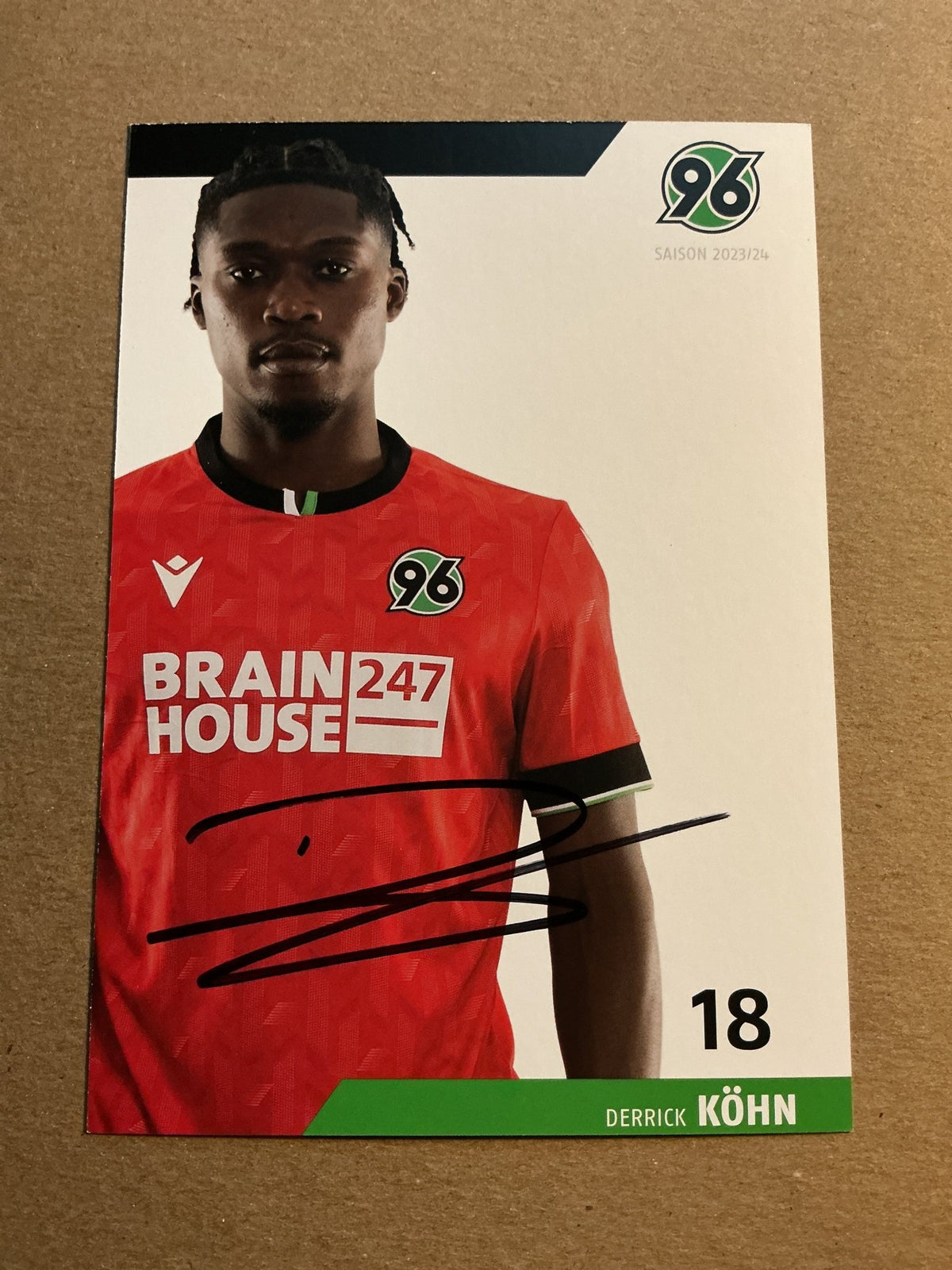 Derrick Köhn, Germany 🇩🇪 Hannover 96 2023/24 hand signed - Autographs-World