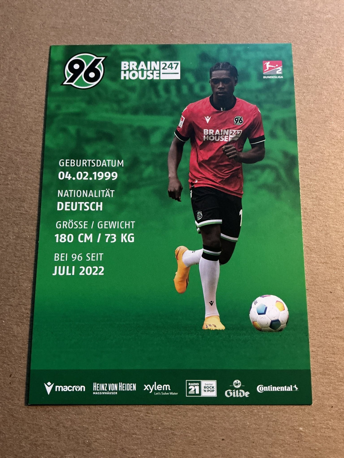 Derrick Köhn, Germany 🇩🇪 Hannover 96 2023/24 hand signed - Autographs-World