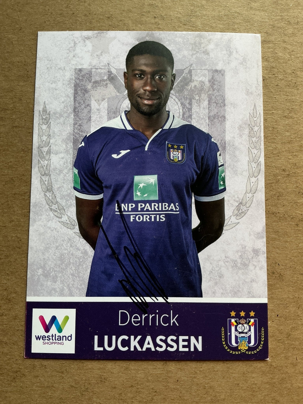 Derrick Luckassen, Ghana 🇬🇭 RSC Anderlecht 2019/20 hand signed - Autographs-World