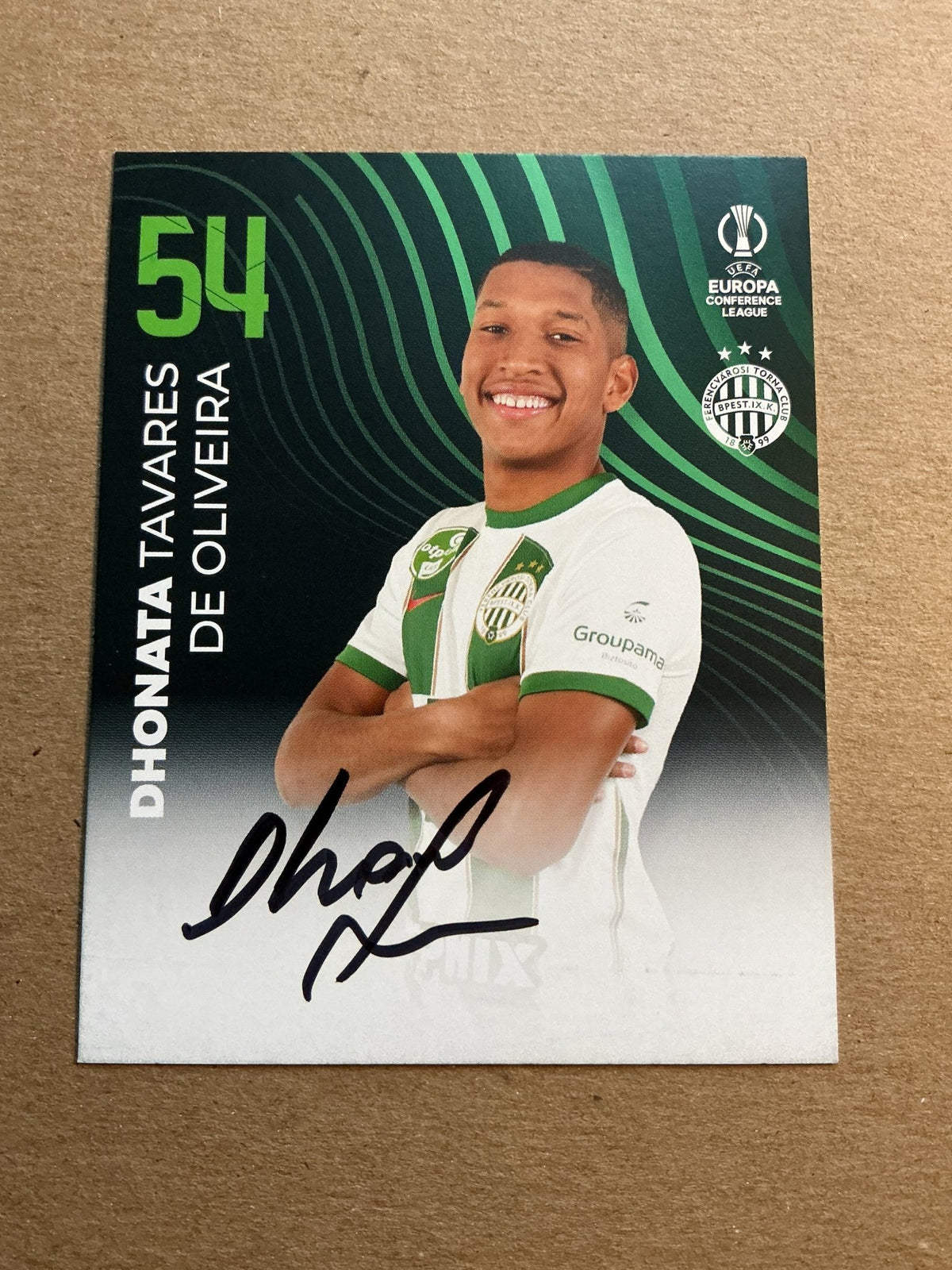Dhonata, Brazil 🇧🇷 Ferencváros TC 2023/24 hand signed - Autographs-World
