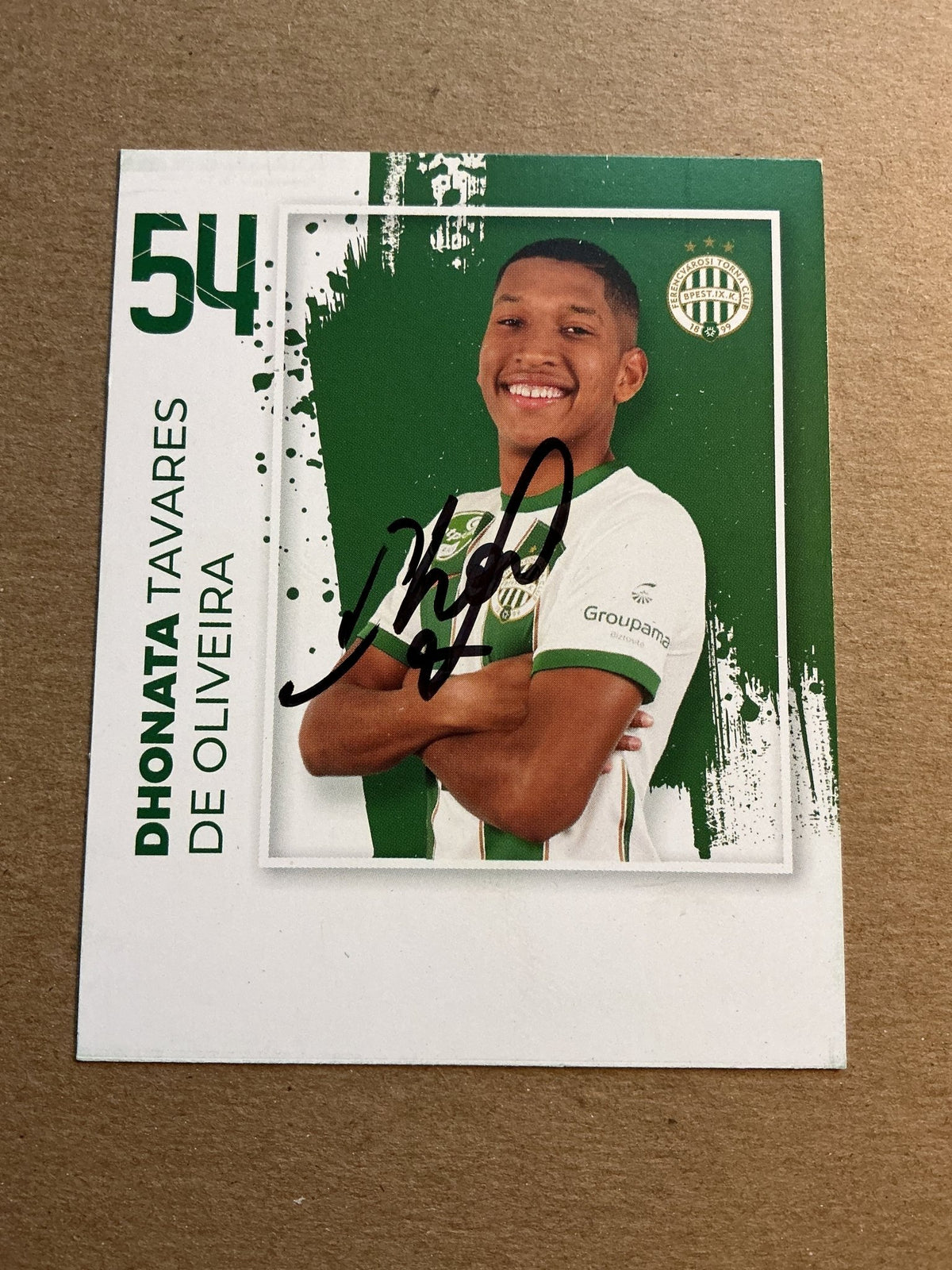 Dhonata, Brazil 🇧🇷 Ferencváros TC 2023/24 hand signed - Autographs-World