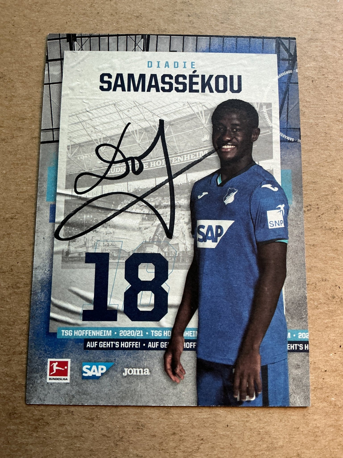 Diadie Samassékou, Mali 🇲🇱 TSG 1899 Hoffenheim 2020/21 hand signed - Autographs-World
