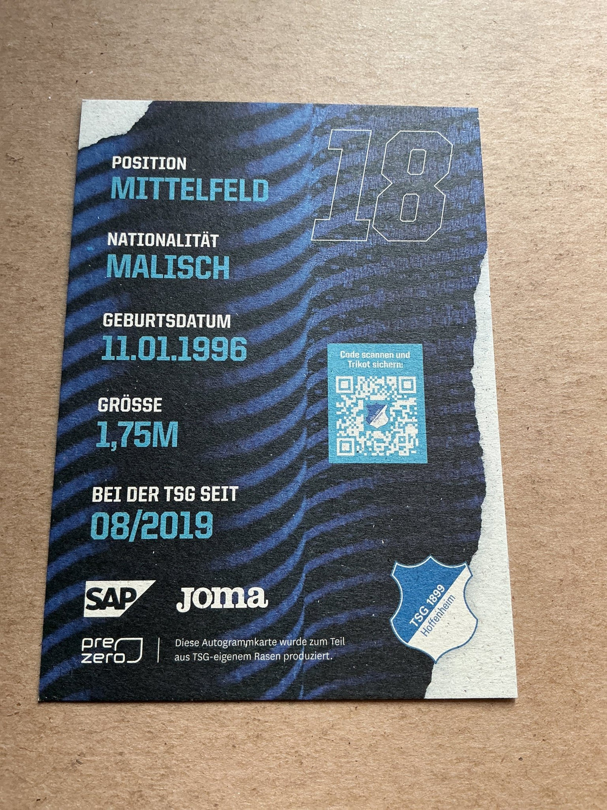 Diadie Samassékou, Mali 🇲🇱 TSG 1899 Hoffenheim 2021/22 hand signed - Autographs-World