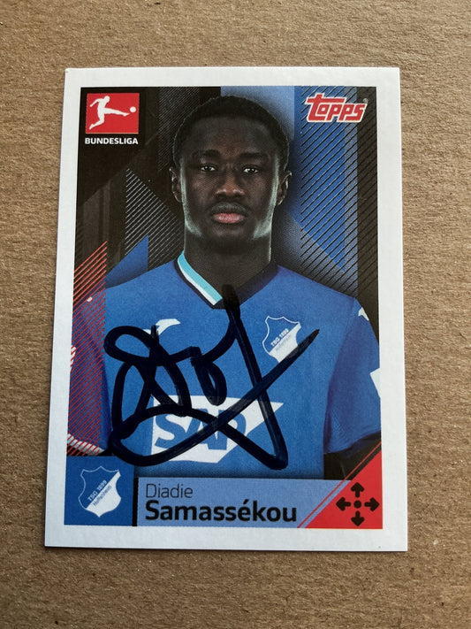 Diadie Samassekou, Mali 🇲🇱 TSG Hoffenheim 2020/21 Topps hand signed - Autographs-World