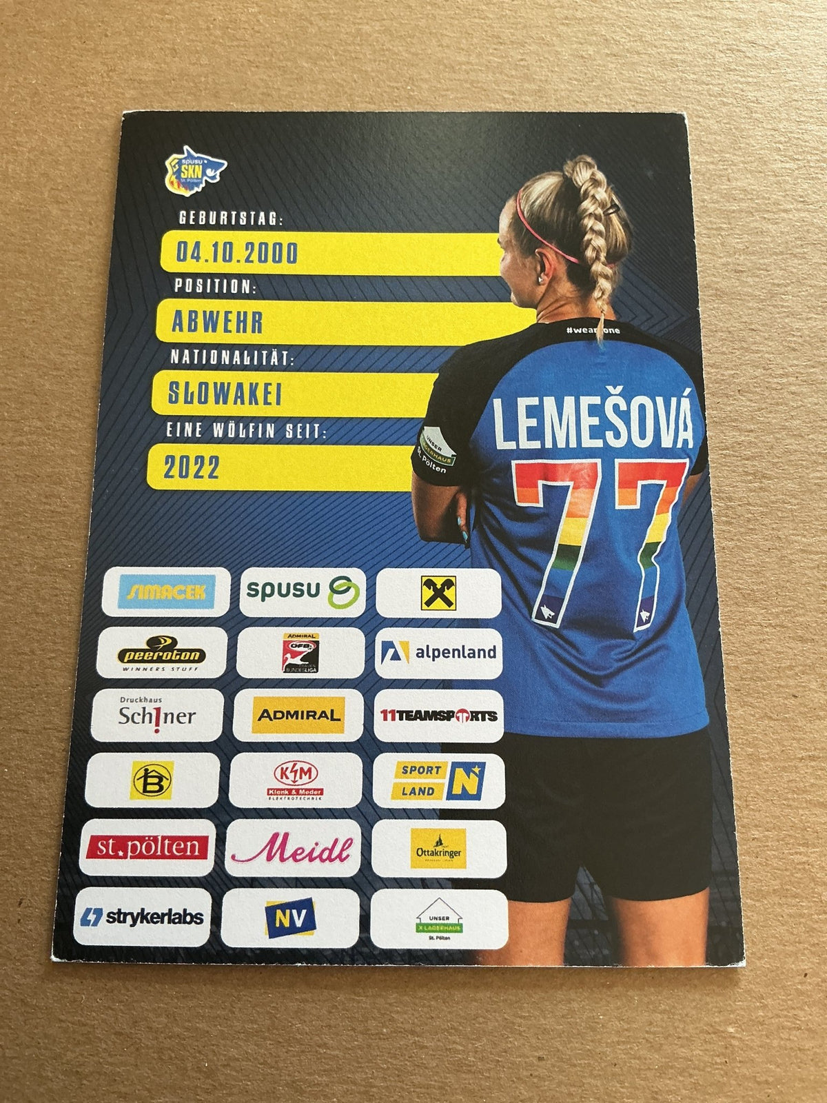 Diana Lemesova, Slovakia 🇸🇰 SKN St. Pölten 2023/24 hand signed - Autographs-World