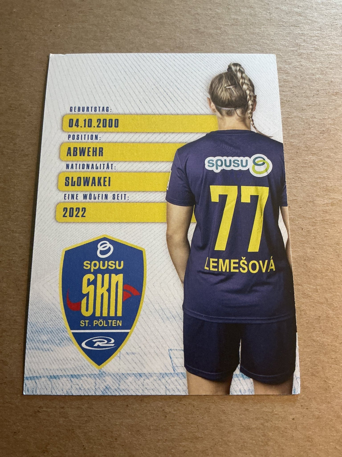 Diana Lemesova, Slovakia 🇸🇰 SKN St. Pölten 2024/25 hand signed - Autographs-World