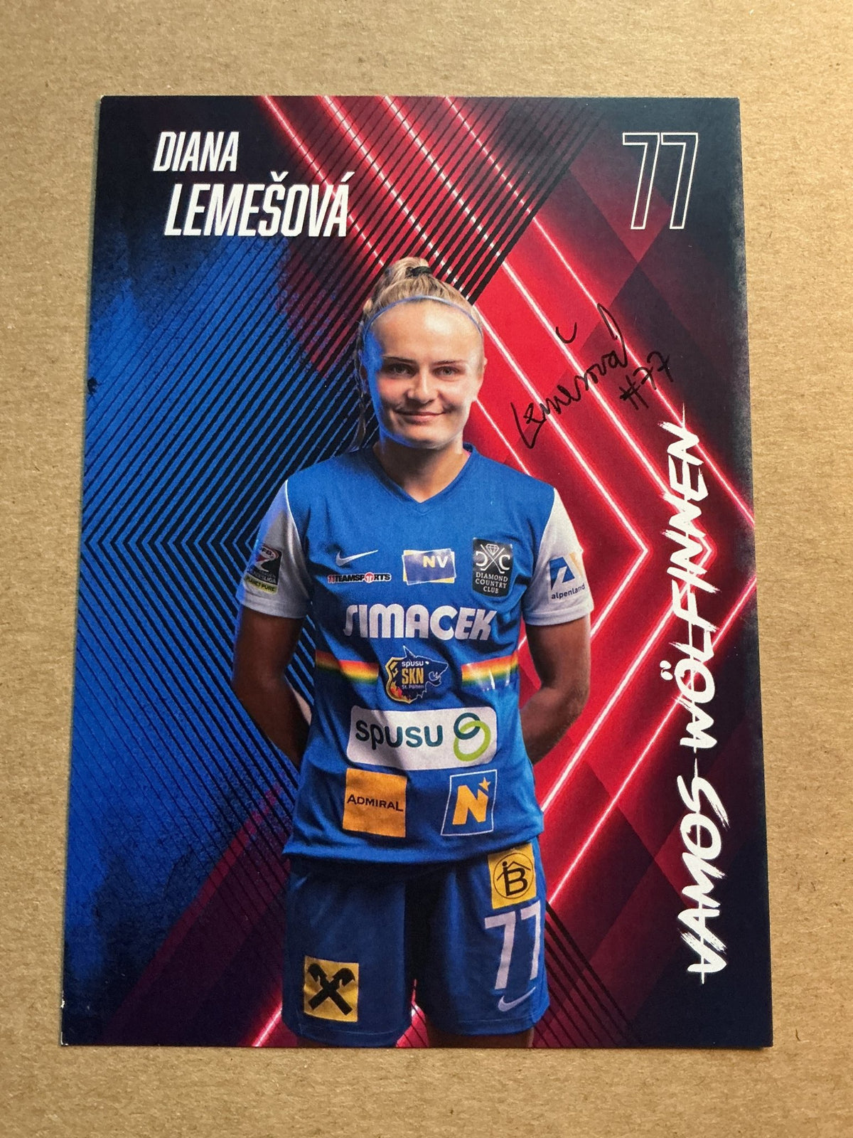 Diana Lemesova, Slovakia 🇸🇰 SKN St.Pölten 2022/23 hand signed - Autographs-World