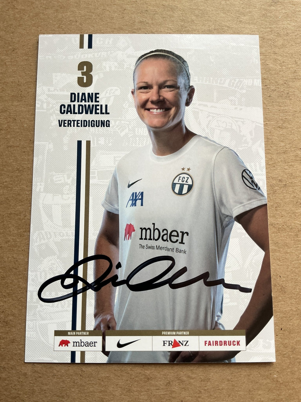 Diane Caldwell, Ireland 🇮🇪 FC Zürich 2023/24 hand signed - Autographs-World
