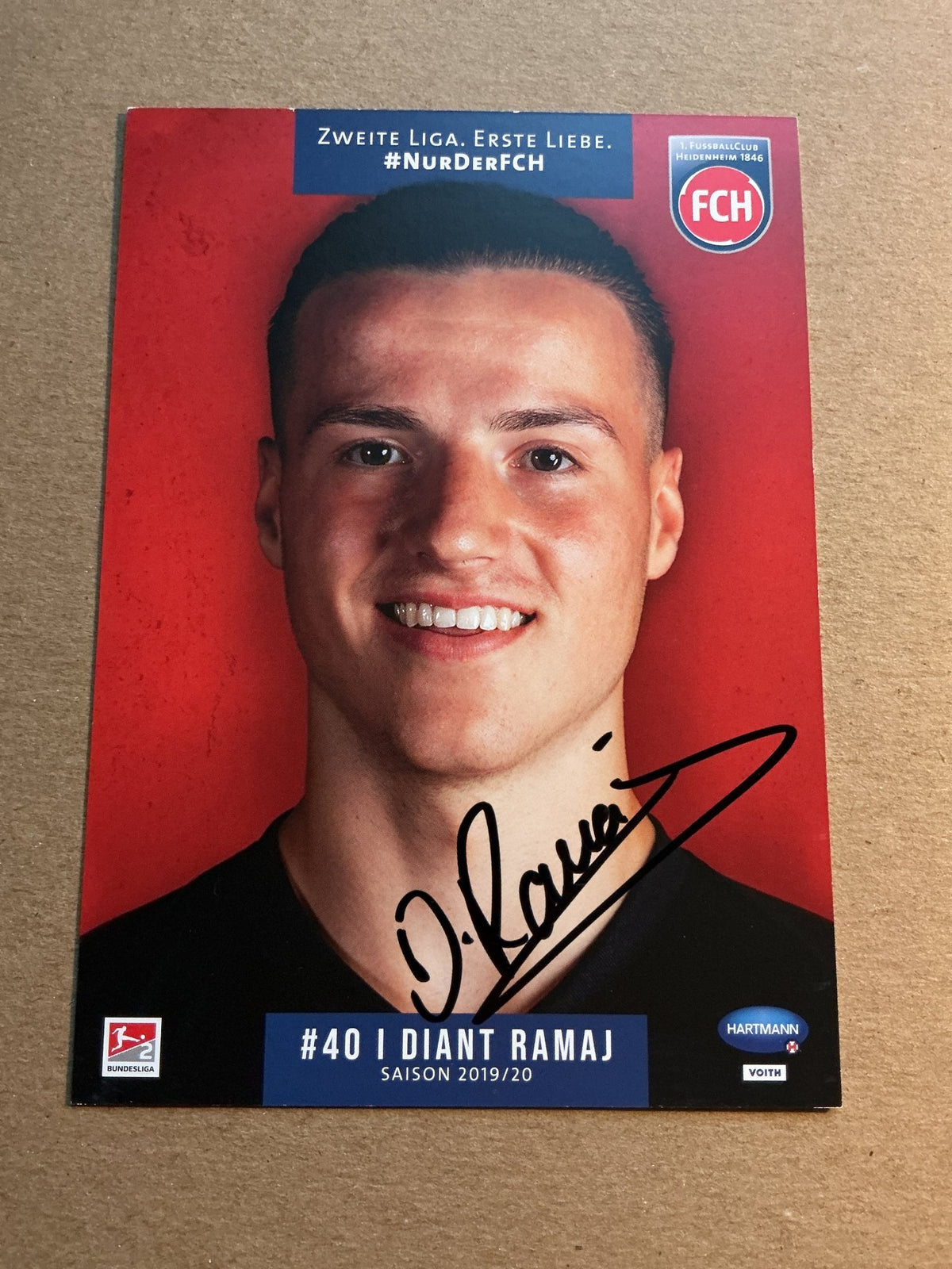 Diant Ramaj, Germany 🇩🇪 1.FC Heidenheim 2019/20 hand signed - Autographs-World