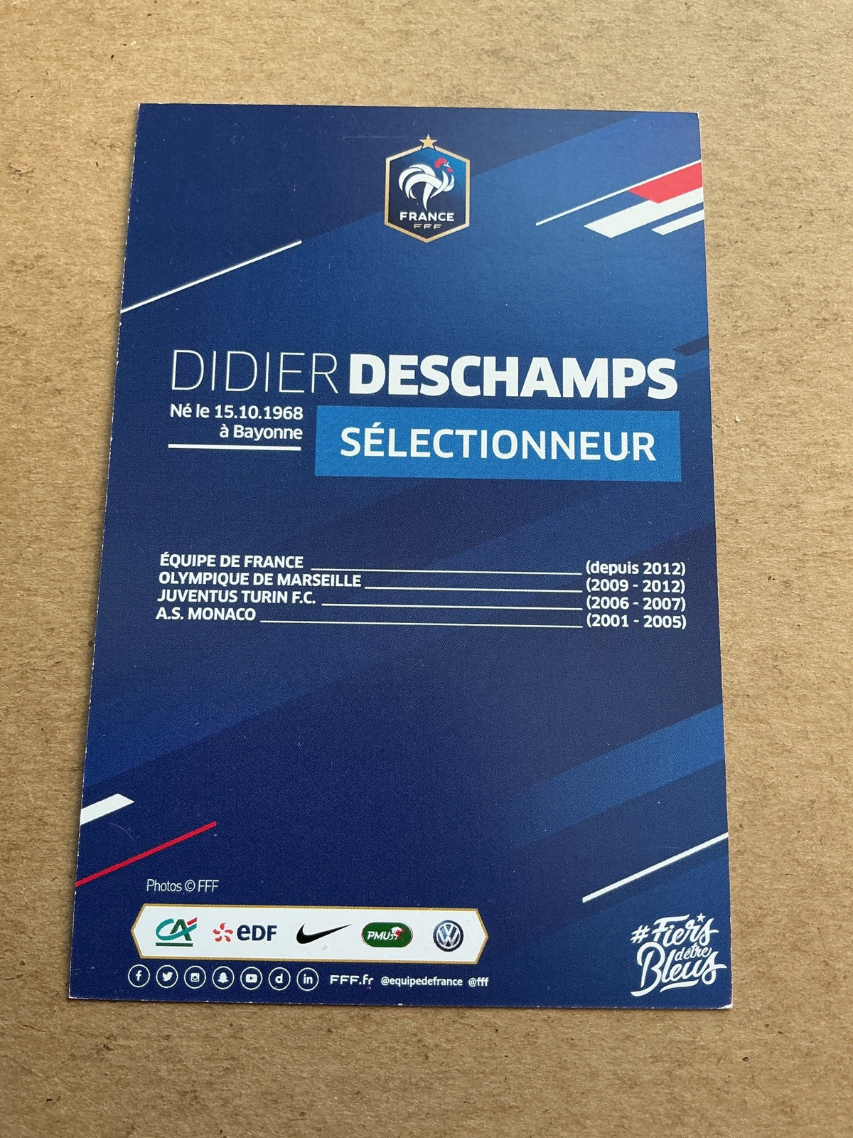 Didier Deschamps, France 🇫🇷 FIFA World Cup 2018 hand signed - Autographs-World