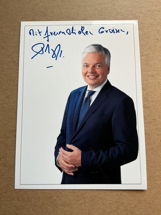 Didier Reynders, Belgium 🇧🇪 Foreign Minister Politics hand signed - Autographs-World