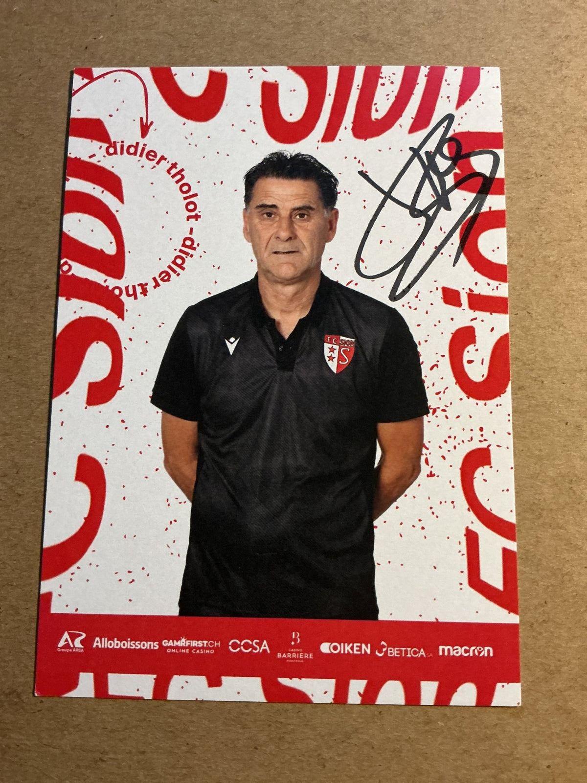 Didier Tholot, France 🇫🇷 FC Sion 2023/24 hand signed - Autographs-World