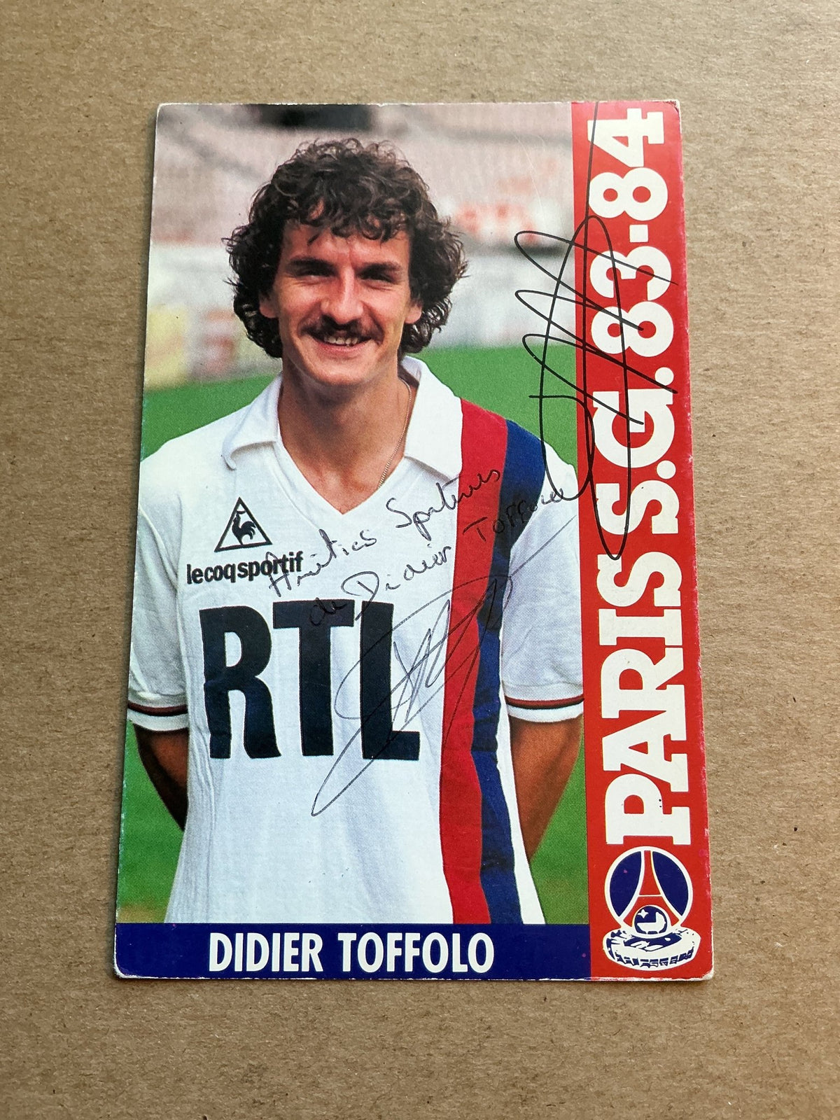 Didier Toffolo, France 🇫🇷 Paris Saint-Germain 1983/84 hand signed - Autographs-World