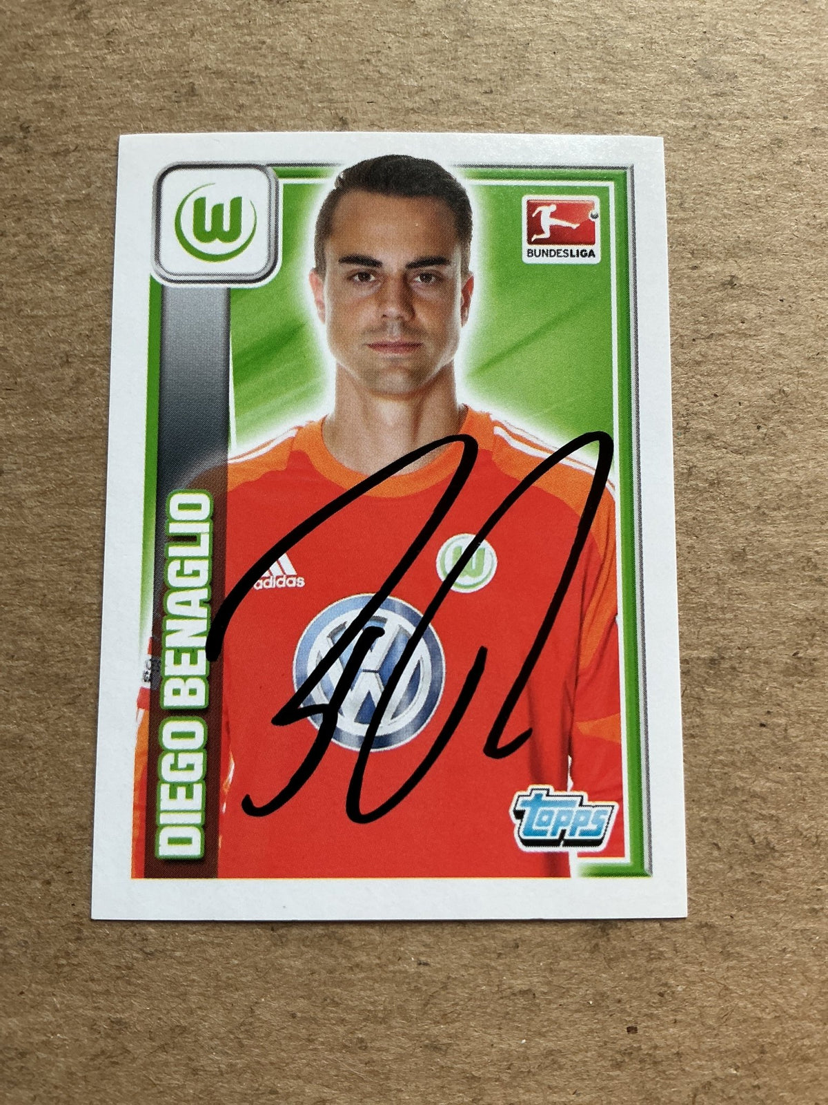 Diego Benaglio, Switzerland 🇨🇭 VfL Wolfsburg 2013/14 Topps hand signed - Autographs-World