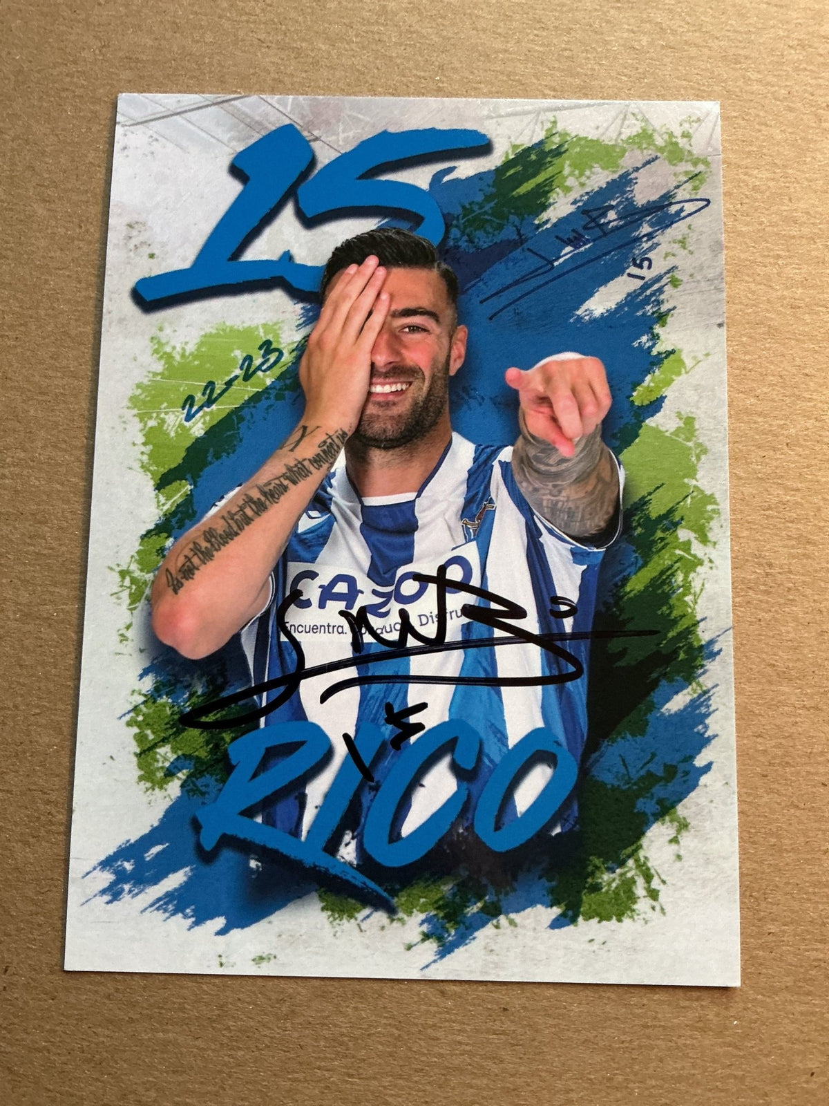 Diego Rico, Spain 🇪🇸 Real Sociedad 2022/23 hand signed - Autographs-World