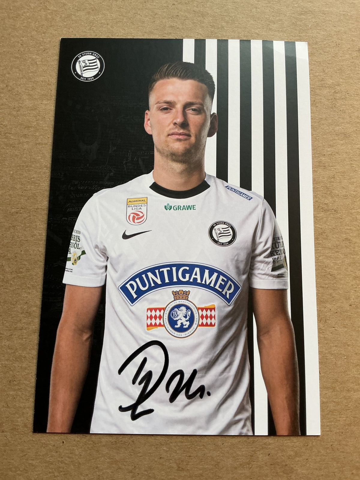 Dimitri Lavalee, Belgium 🇧🇪 SK Sturm Graz 2024/25 hand signed - Autographs-World