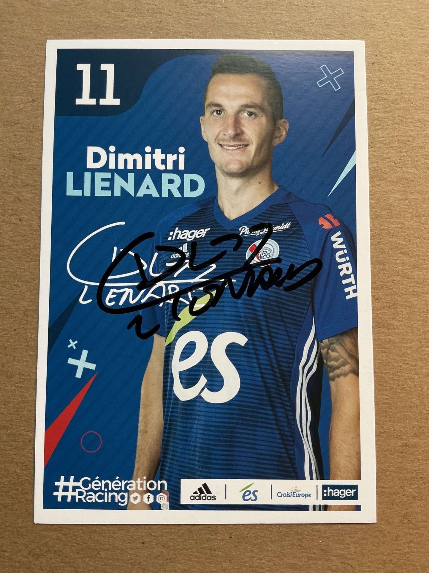 Dimitri Liénard, France 🇫🇷 RC Strasbourg 2019/20 hand signed - Autographs-World