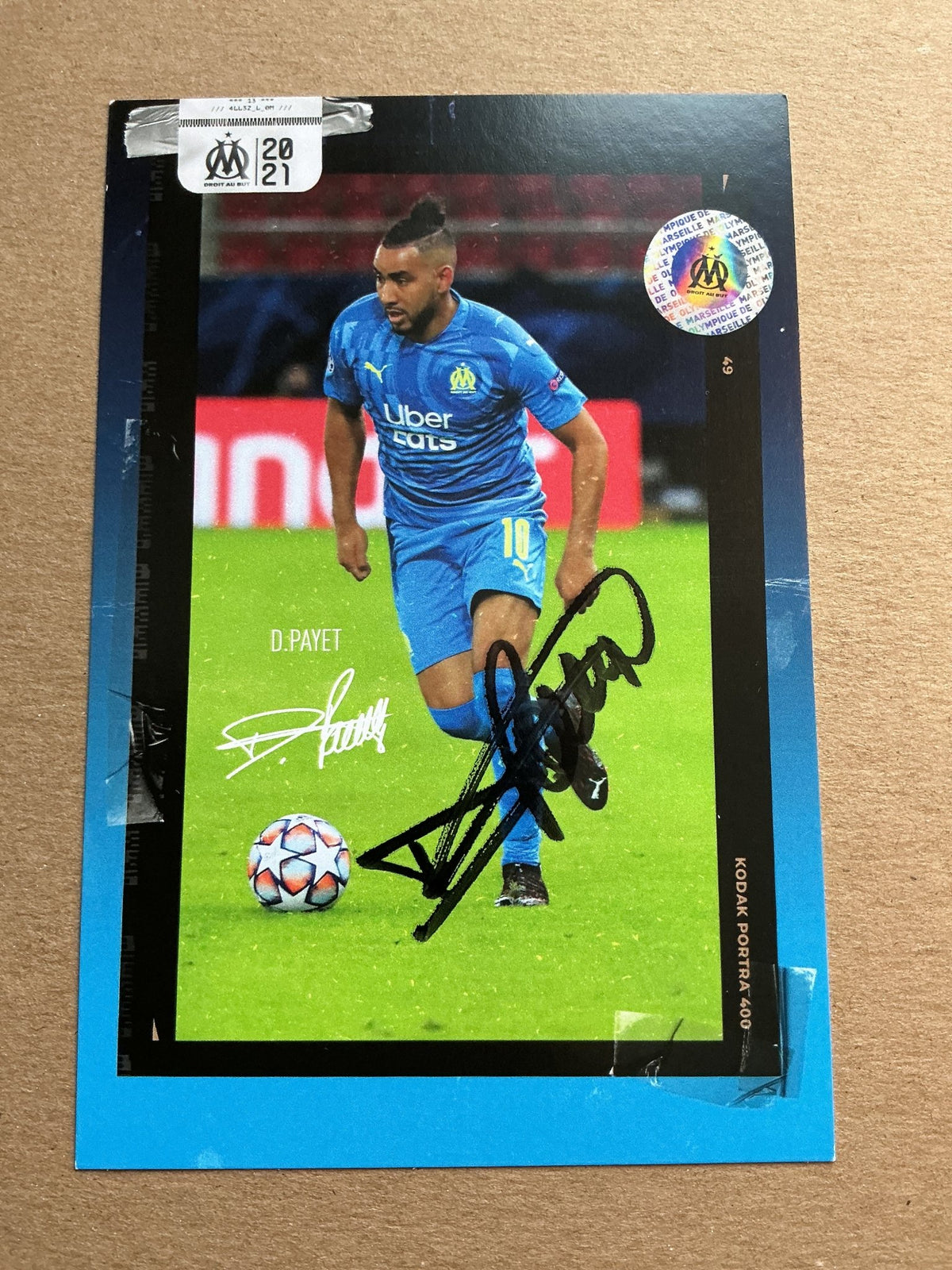 Dimitri Payet, France 🇫🇷 Olympique Marseille 2020/21 hand signed - Autographs-World