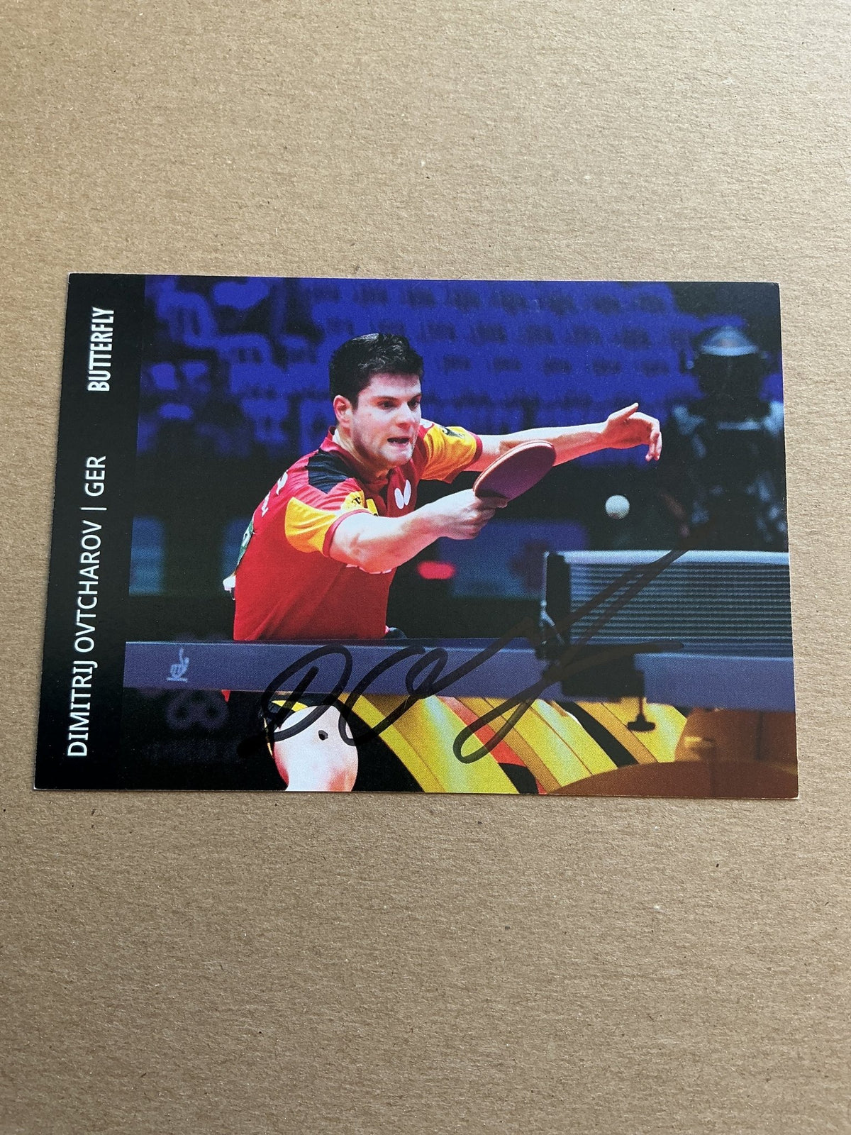 Dimitrij Ovtcharov, Germany 🇩🇪 Table Tennis Summer Olympics 2024 hand signed - Autographs-World