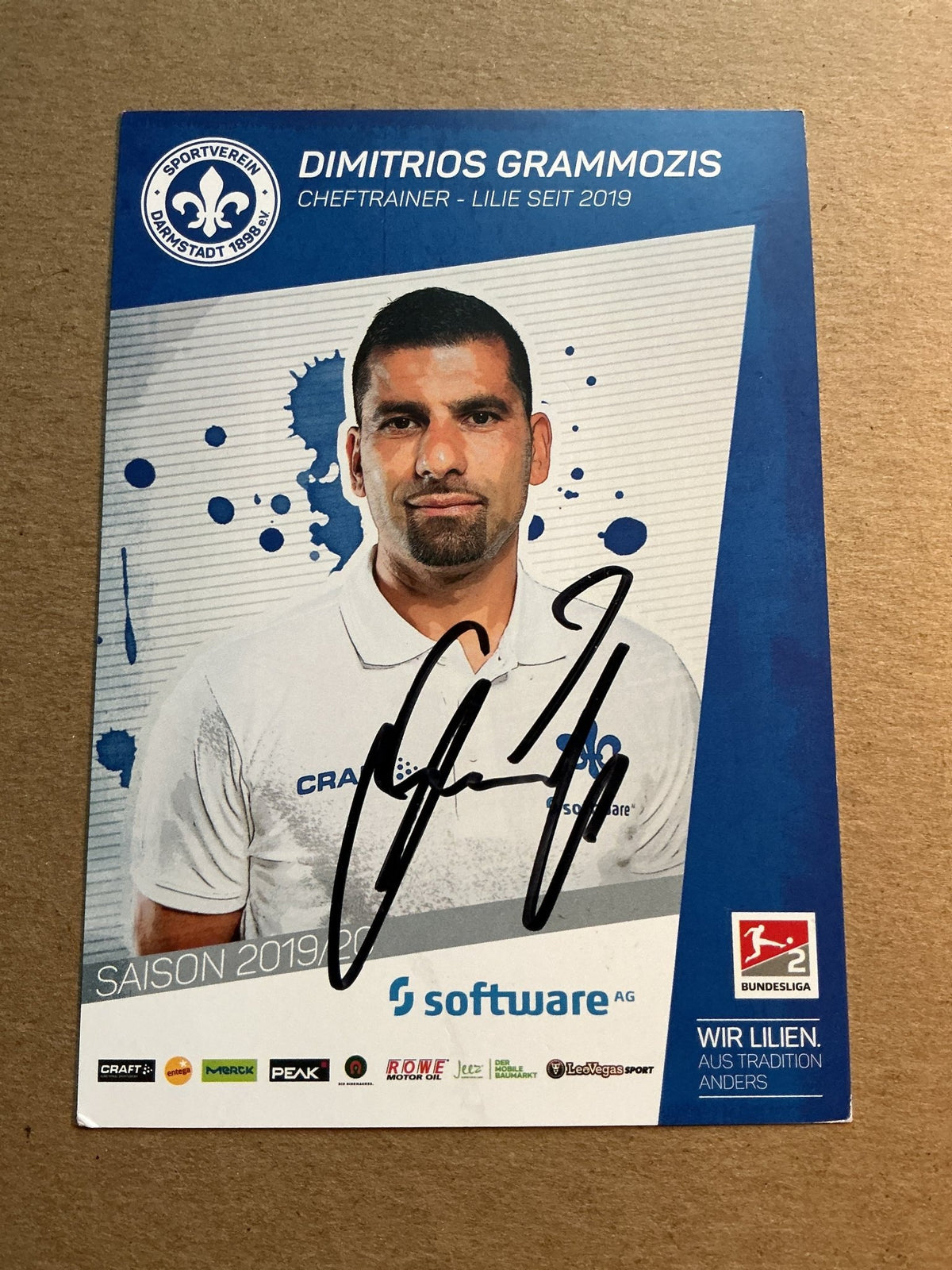 Dimitrios Grammozis, Germany 🇩🇪 SV Darmstadt 98 2019/20 hand signed - Autographs-World