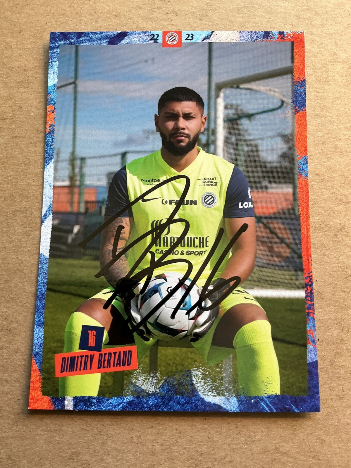 Dimitry Bertaud, France 🇫🇷 Montpellier HSC 2022/23 hand signed - Autographs-World