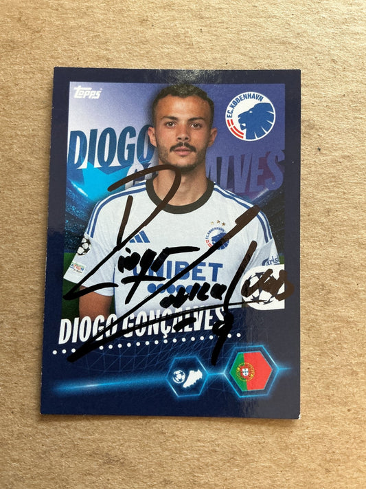 Diogo Goncalves, Portugal 🇵🇹 FC Copenhagen 2023/24 Topps hand signed - Autographs-World