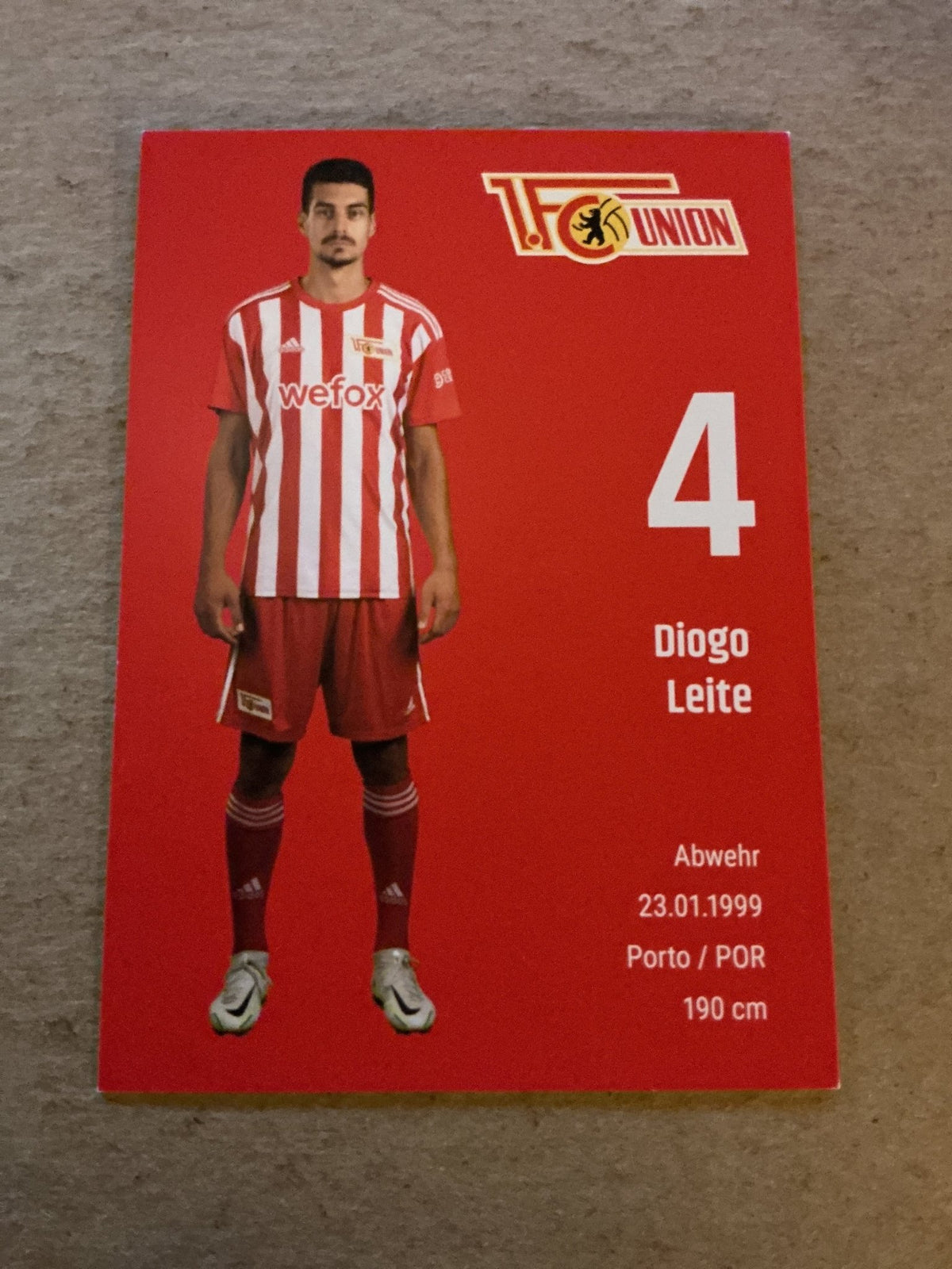 Diogo Leite, Portugal 🇵🇹 1.FC Union Berlin 2022/23 hand signed - Autographs-World