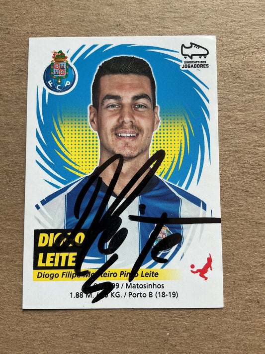 Diogo Leite, Portugal 🇵🇹 FC Porto 2018/19 Panini hand signed - Autographs-World