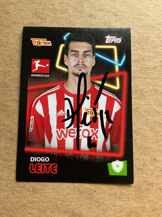 Diogo Leite, Portugal 🇵🇹 Union Berlin 2022/23 Topps hand signed - Autographs-World