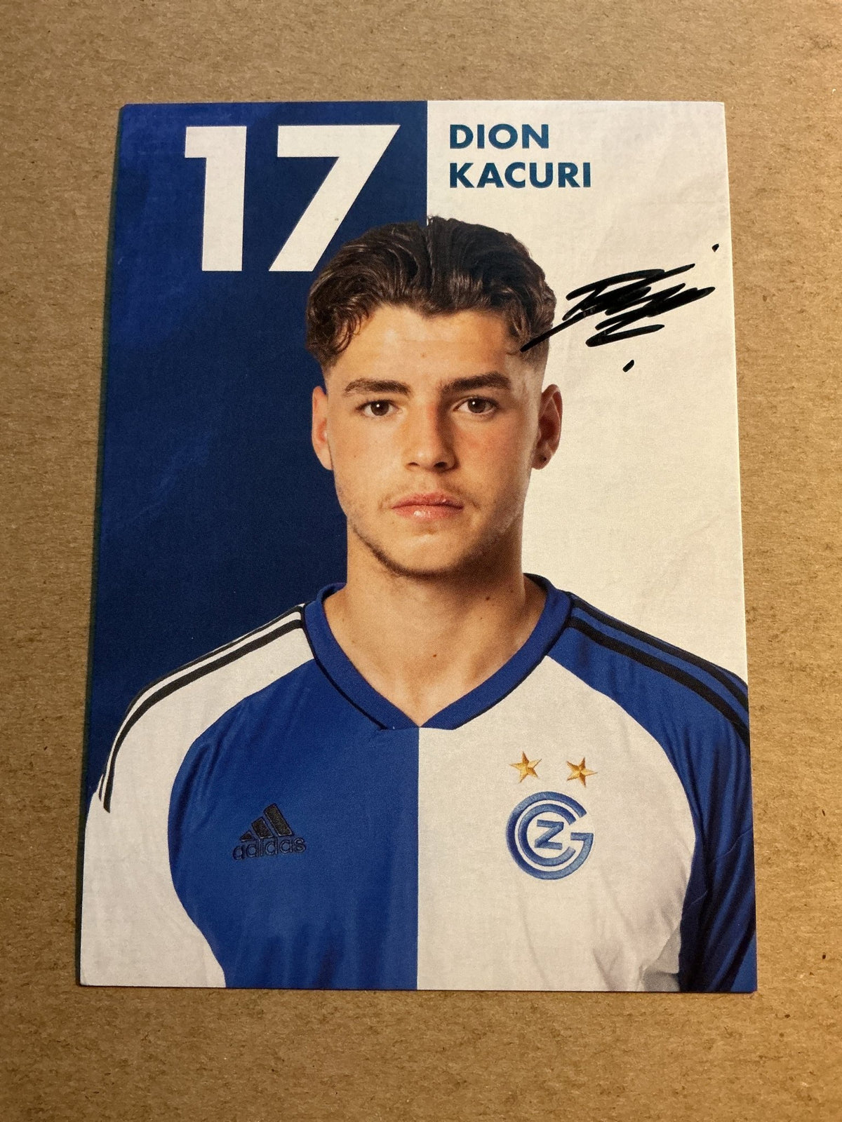 Dion Kacuri, Switzerland 🇨🇭 Grasshopper Zürich 2022/23 hand signed - Autographs-World