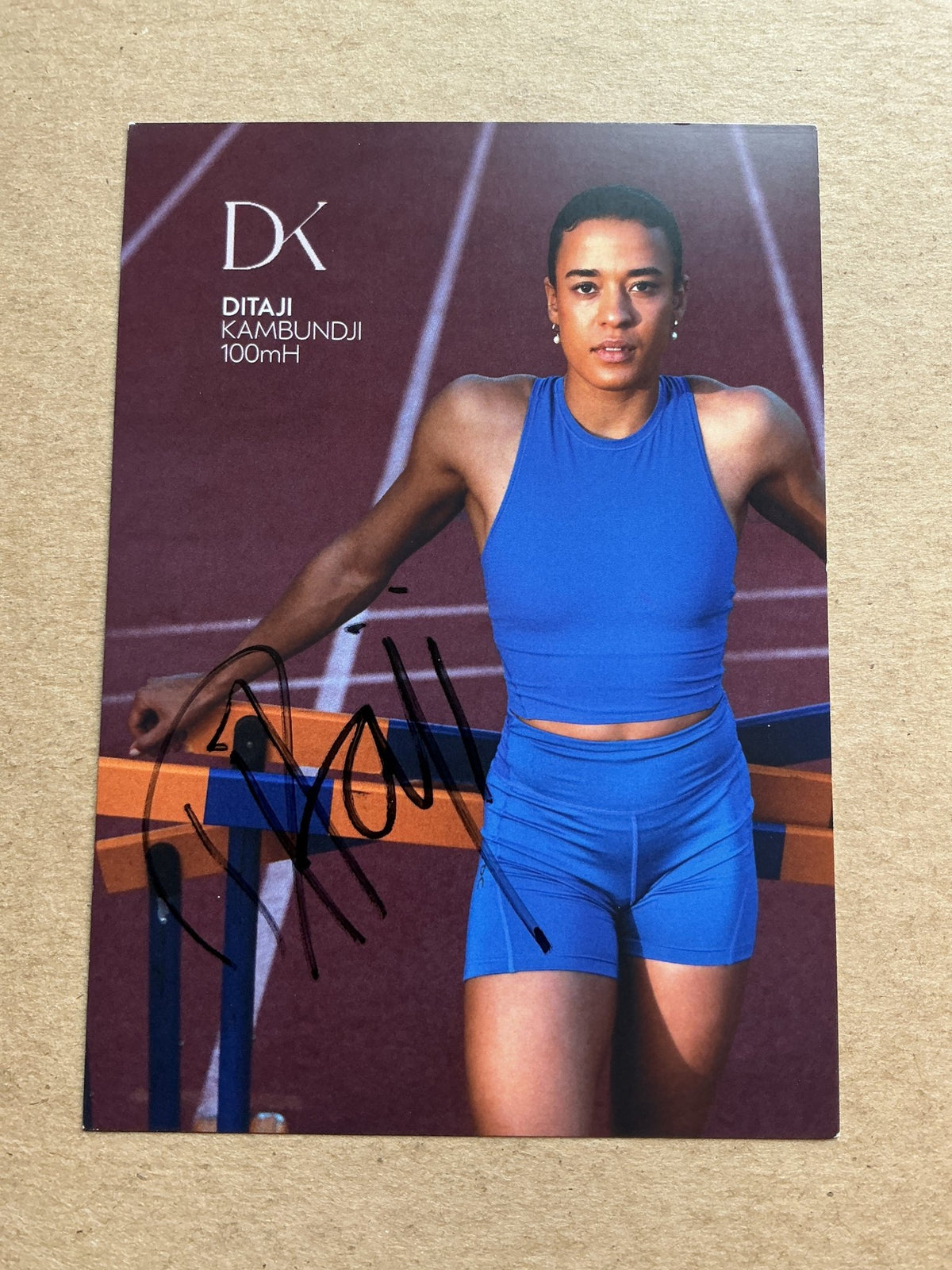 Ditaji Kambundji, Switzerland 🇨🇭 Athletics Summer Olympics 2024 hand signed - Autographs-World
