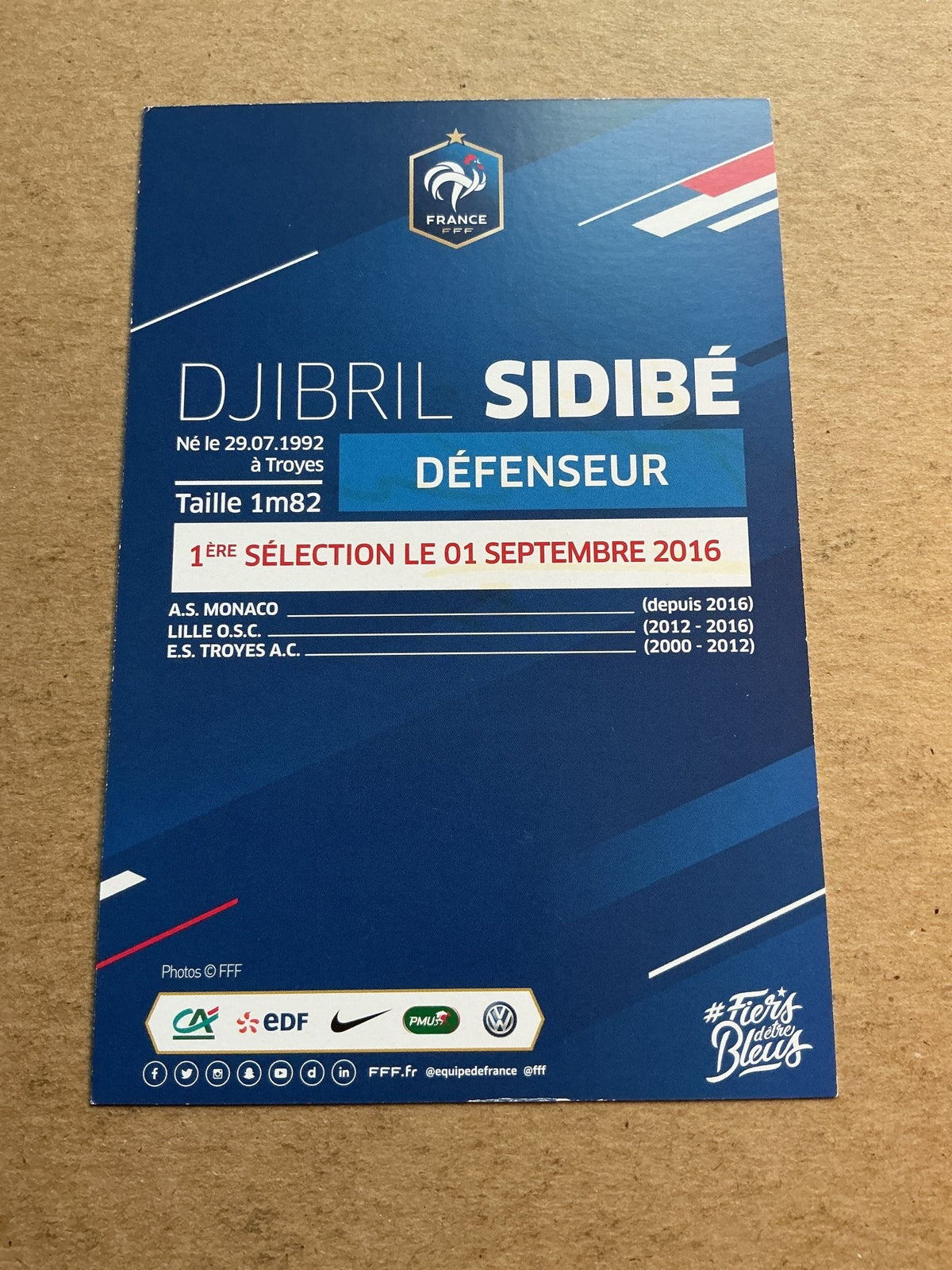 Djibril Sidibé, France 🇫🇷 FIFA World Cup 2018 hand signed - Autographs-World