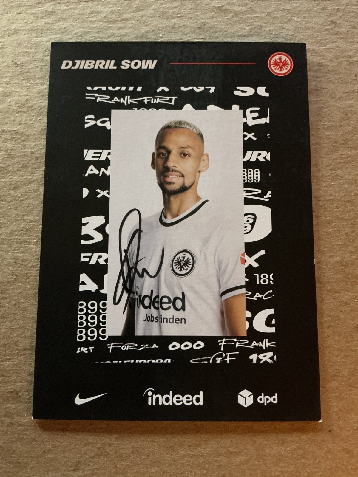 Djibril Sow, Switzerland 🇨🇭 Eintracht Frankfurt 2022/23 hand signed - Autographs-World