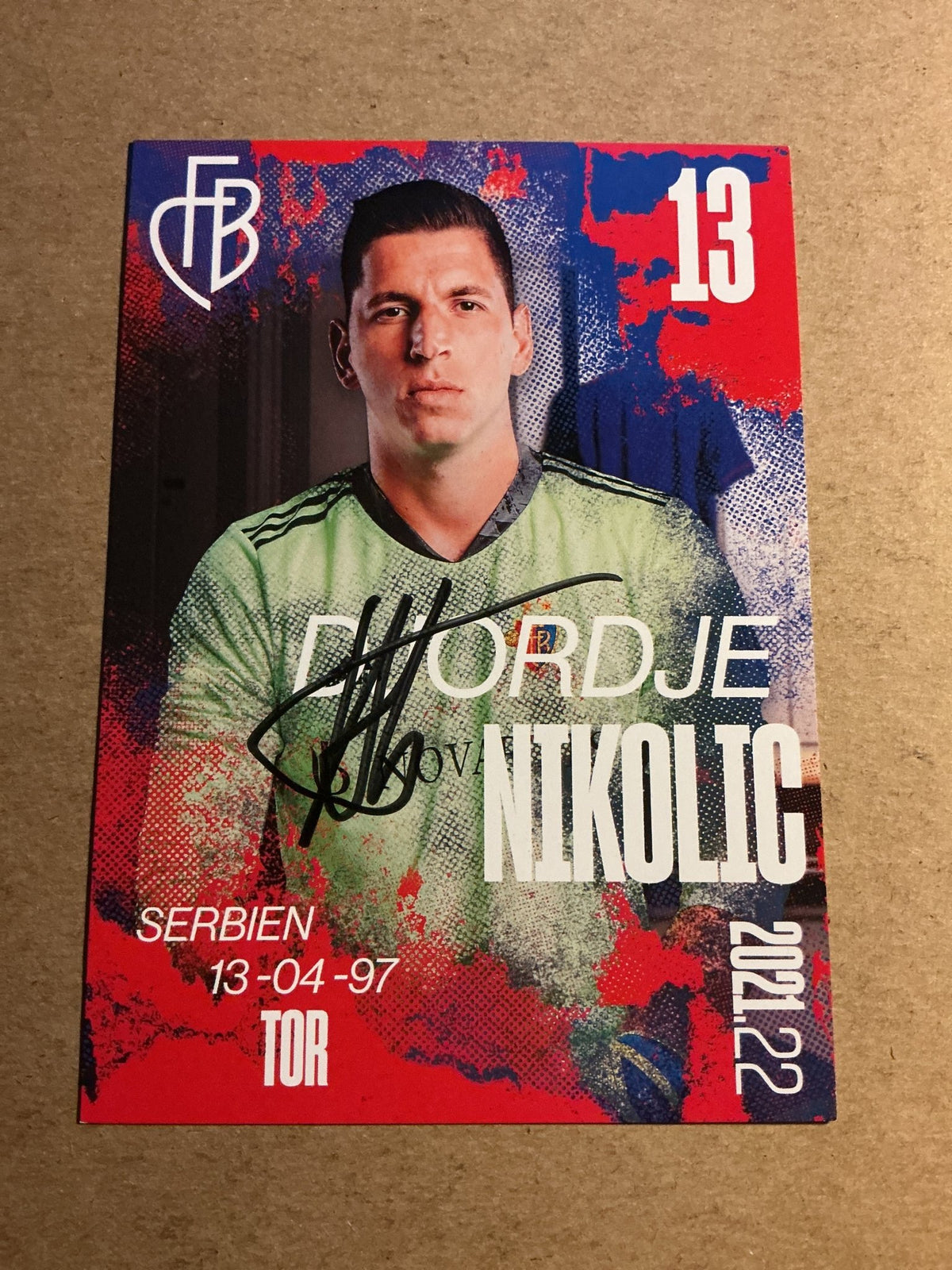 Djordje Nikolic, Serbia 🇷🇸 FC Basel 2021/22 hand signed - Autographs-World