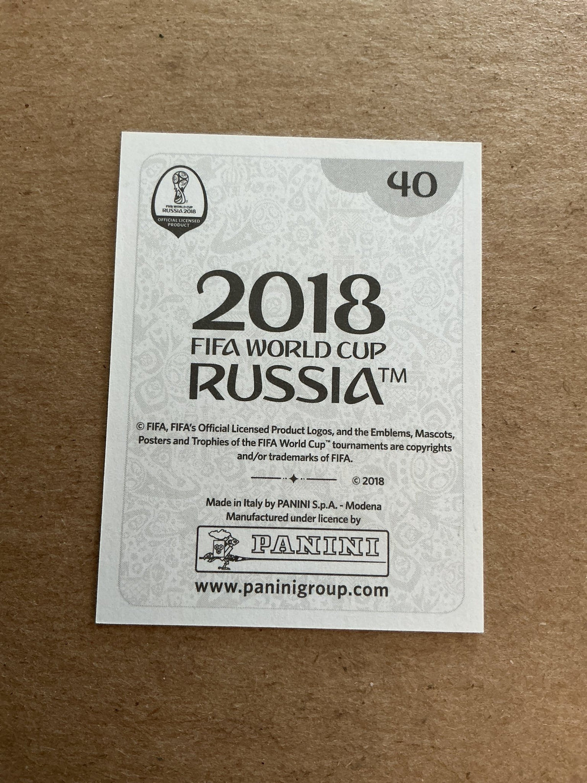 Dmitri Kombarov, Russia 🇷🇺 FIFA World Cup 2018 Panini hand signed - Autographs-World