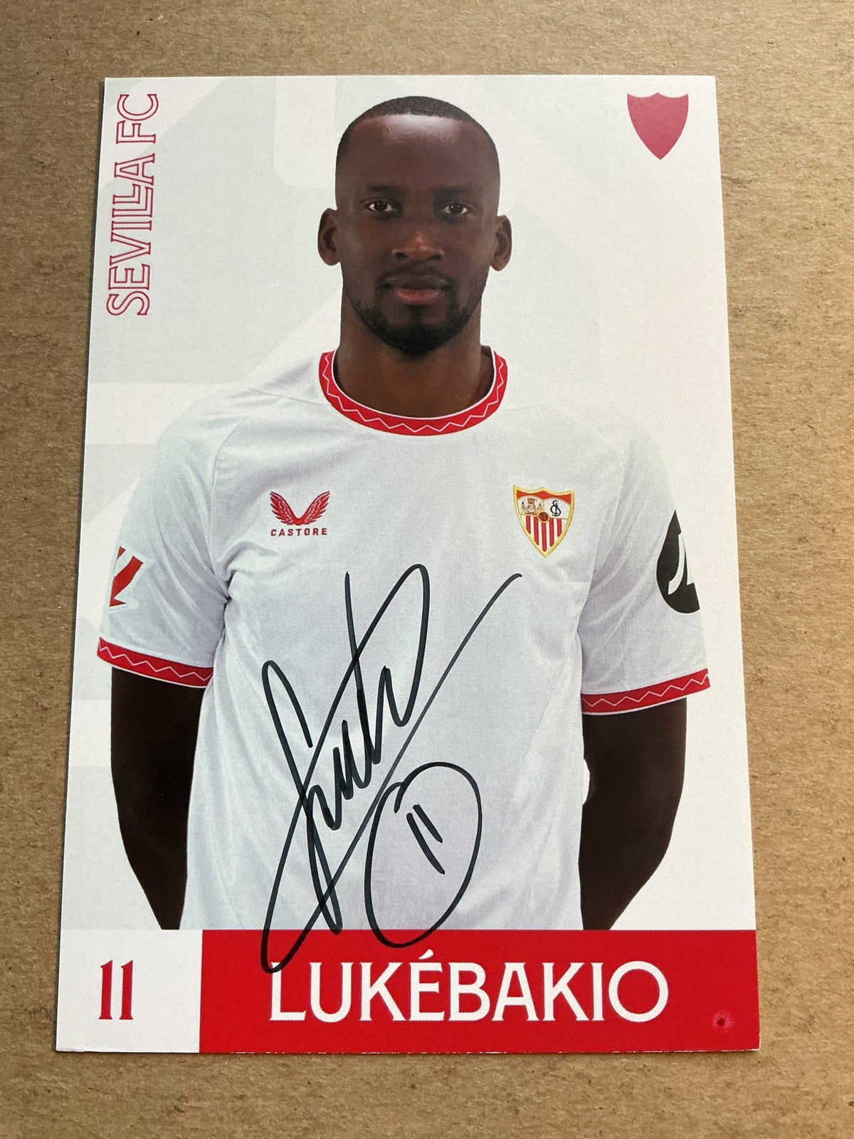 Dodi Lukébakio, Belgium 🇧🇪 Sevilla FC 2024/25 hand signed - Autographs-World