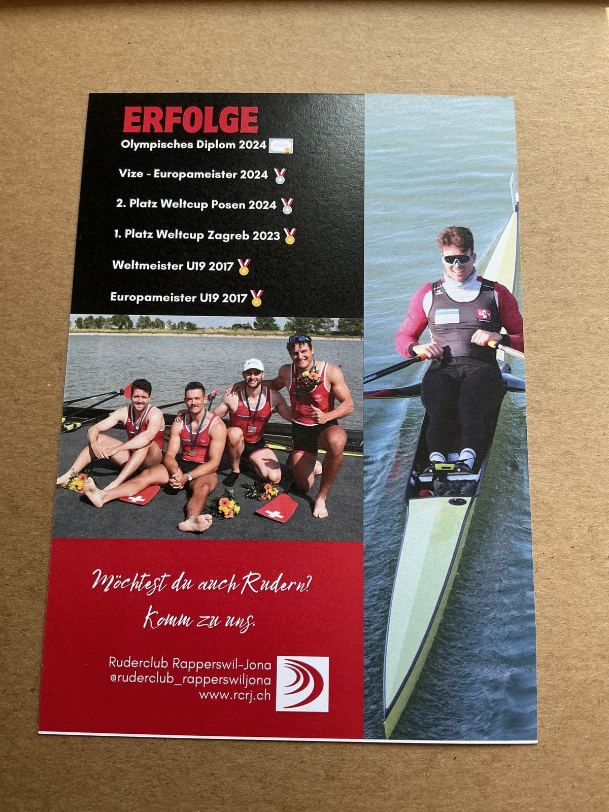 Dominic Condrau, Switzerland 🇨🇭 Rowing Summer Olympics 2024 hand signed - Autographs-World