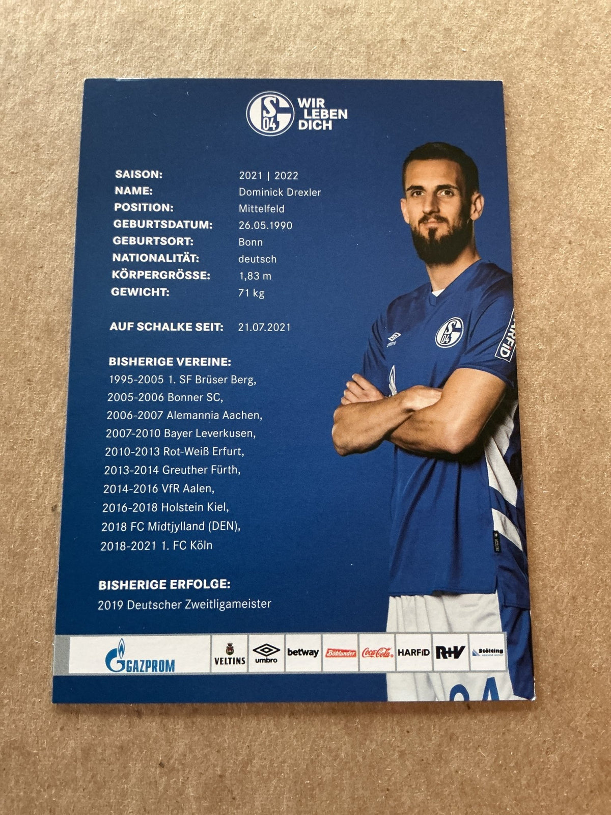 Dominick Drexler, Germany 🇩🇪 FC Schalke 04 2021/22 hand signed - Autographs-World