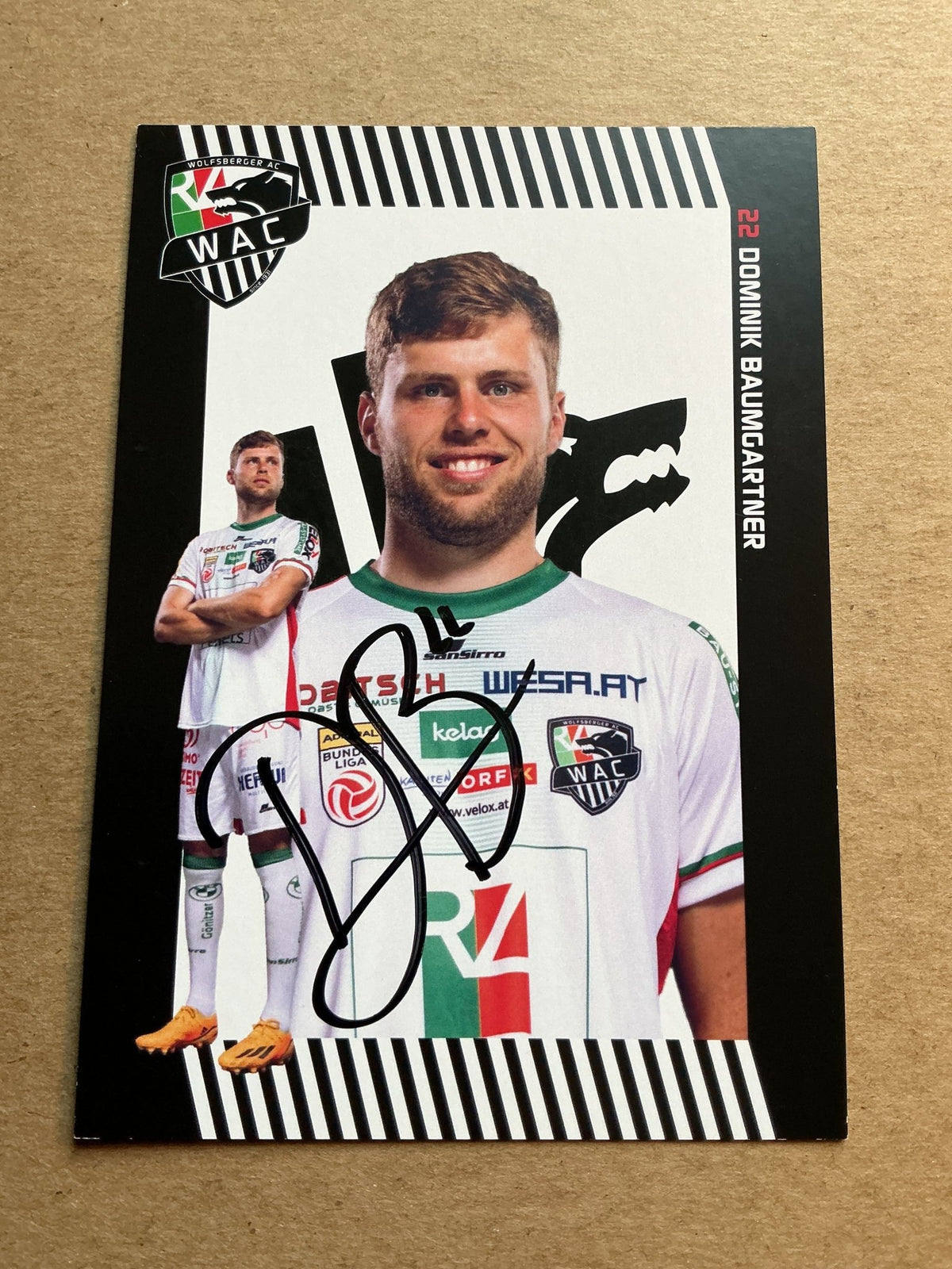 Dominik Baumgartner, Austria 🇦🇹 Wolfsberger AC 2023/24 hand signed - Autographs-World