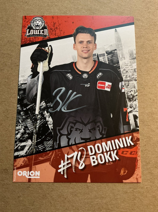 Dominik Bokk, Germany 🇩🇪 Löwen Frankfurt 2023/24 hand signed - Autographs-World