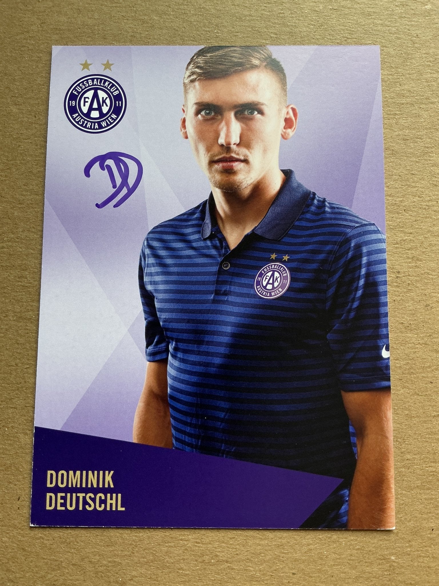 Dominik Deutschl, Austria 🇦🇹 Austria Wien 2019/20 hand signed - Autographs-World