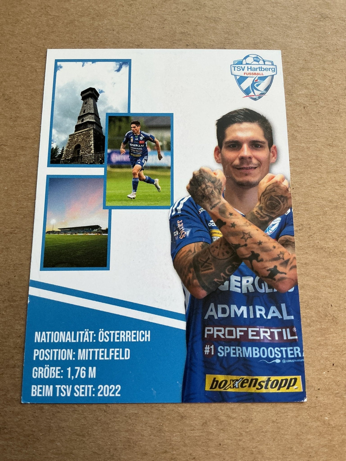 Dominik Frieser, Austria 🇦🇹 TSV Hartberg 2022/23 hand signed - Autographs-World